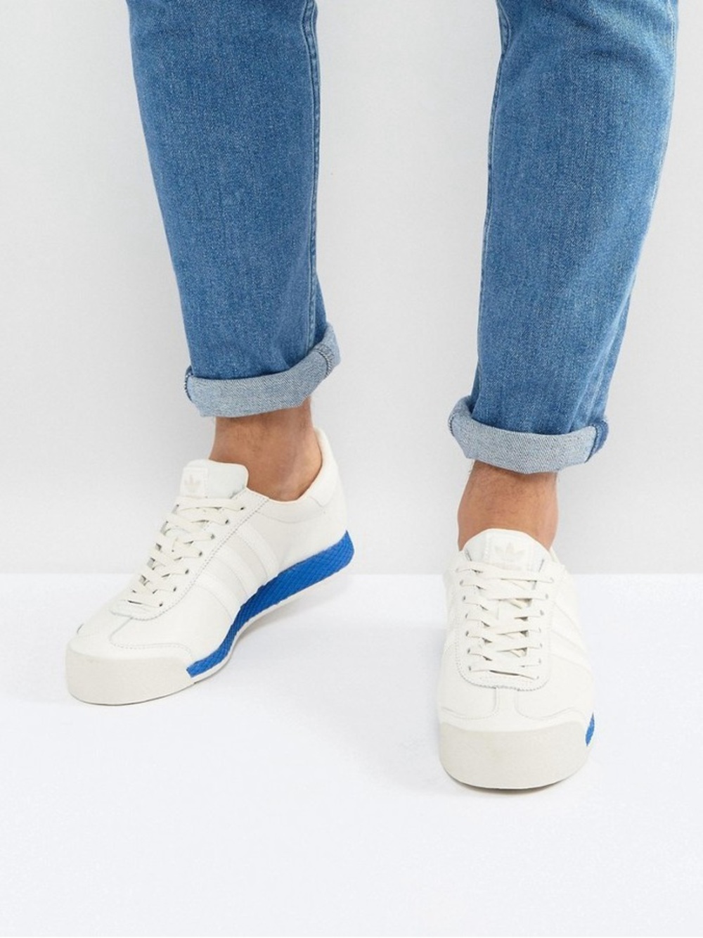 Adidas Originals Samoa Vintage Chalk White/Blue (BB8598) Size 8.5